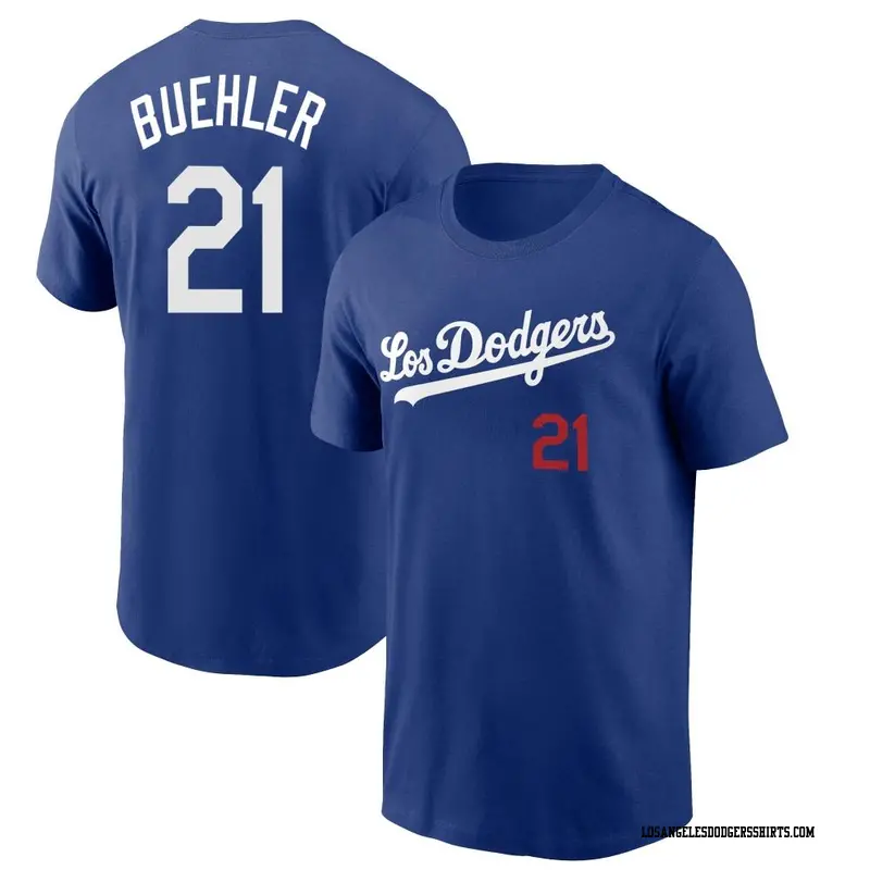 #21 Walker Buehler Los Angeles Dodgers Slim Fit T-Shirt Men's or Youth Sizes