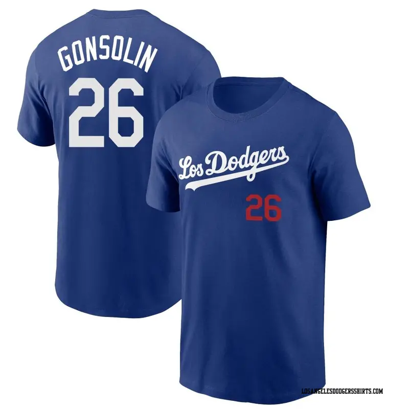 Women's Tony Gonsolin Los Angeles Dodgers Roster Name & Number T-Shirt -  Royal