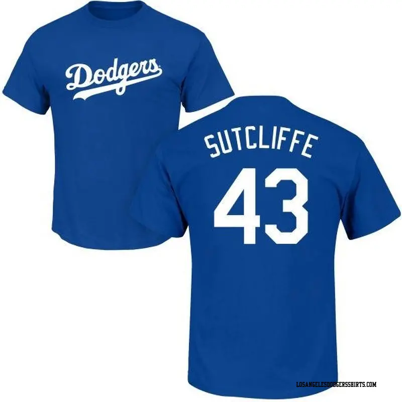 Women's Rick Sutcliffe Los Angeles Dodgers Backer Slim Fit T-Shirt - Ash