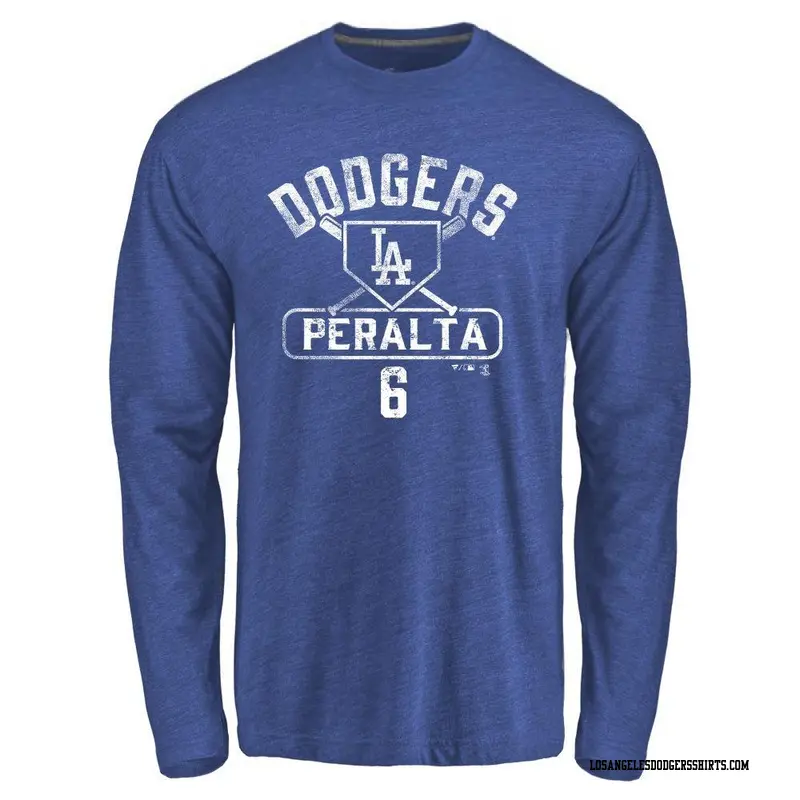 Men's David Peralta Los Angeles Dodgers Roster Name & Number T-Shirt - Royal