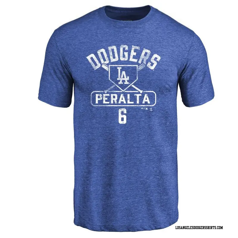 Women's David Peralta Los Angeles Dodgers Roster Name & Number T-Shirt -  Royal